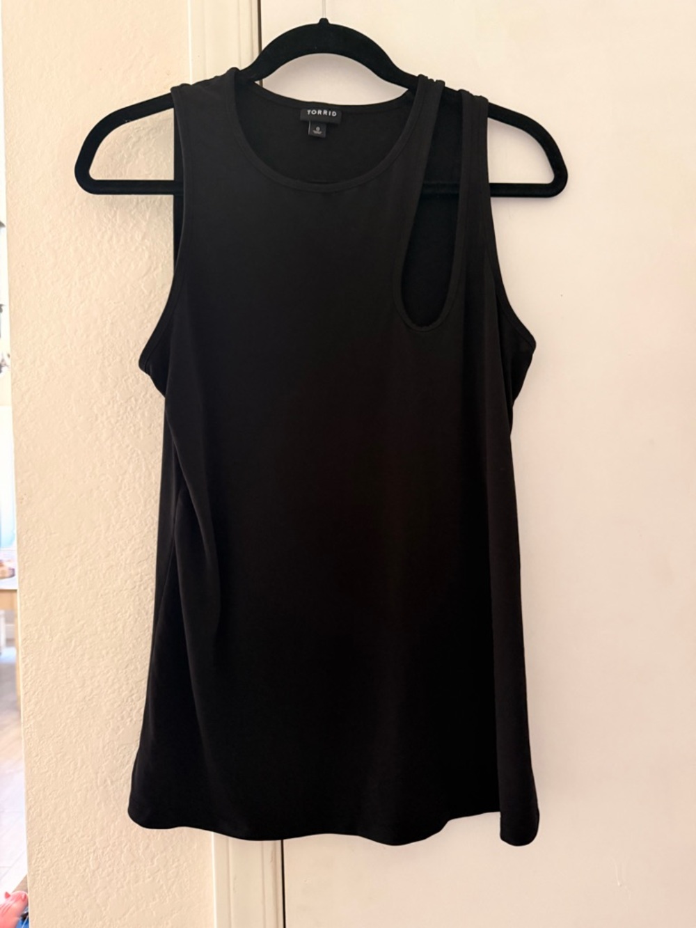 torrid Black Asymmetric Shoulder Tank